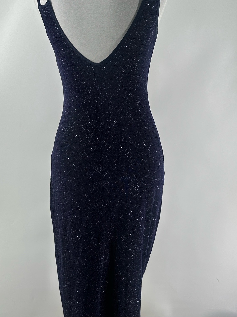 Night Scene California vintage maxi dress blue sparkle slinky y2k whimsy sz M - Picture 9 of 11